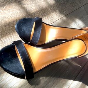 Charlotte Russe black short open toe heels